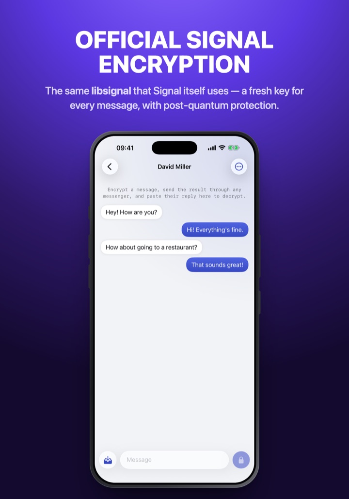 Kryptos — official Signal encryption chat